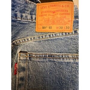 Levi 501 '93 Straight Fit Button Fly Jeans Medium Wash W30 L30